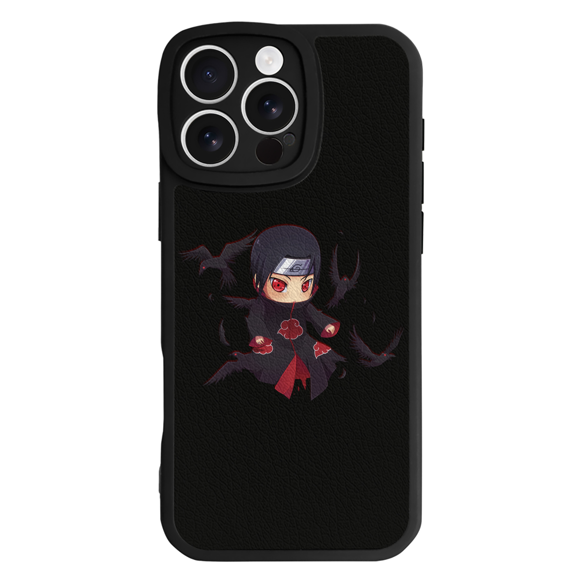 （画像用） NARUTO -ナルト- うちは イタチ Uchiha Itachi 【iPhone 16シリーズ対応】シリコンスマホケース（レザー調） 材質：シリコン